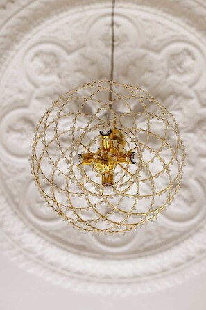Newly renovated, but we`ve kept the charming rosettes and other classical details