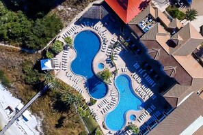Huge community pools at the Lifestyle Center