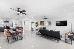 Living room and dining table