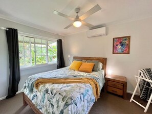 Master bedroom with queen bed