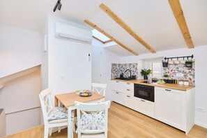 Dining area and kitchen