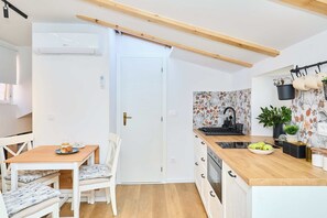 Dining area and kitchen