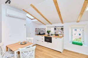 Dining area and kitchen