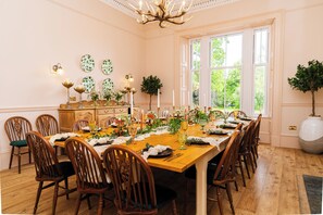 Dining Room Seating 18 guests - Wood Burning Stove