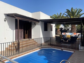 Rear of villa and pool