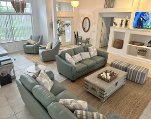 Living Room View to entrance and office