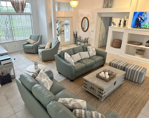 Living Room View to entrance and office
