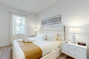 Rest easy in cozy bedrooms with hotel-quality sheets and duvets.