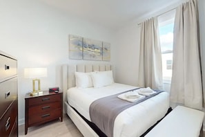 Rest easy in cozy bedrooms with hotel-quality sheets and duvets.
