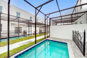 Enjoy your own secluded paradise with this fully fenced private pool.