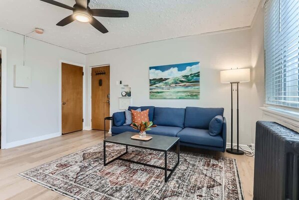 Comfortable 3 seat couch is all new along with all the furniture