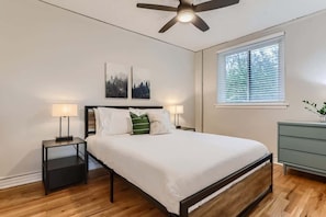 Master bedroom has south facing windows