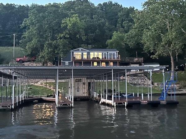 View from the water, huge lot to spread out and enjoy!