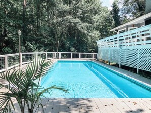 Private salt water pool.  4 feet throughout