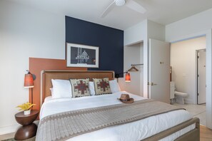 Primary bedroom features a queen bed and ensuite bathroom.