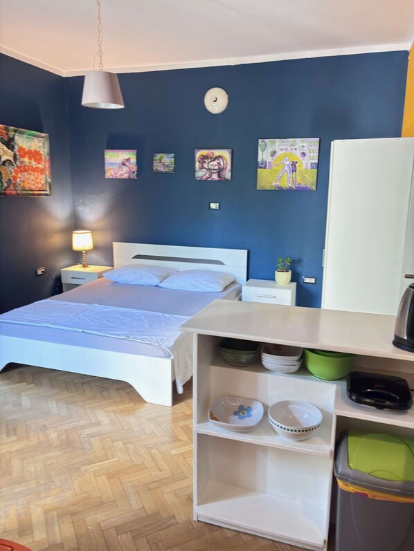 Kitchenet in Front And Bed Behind