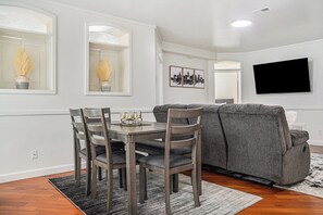 Dining area seats up to 4