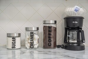 Complimentary, Coffee, Creamer, and Sugar