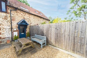 Table in garden area