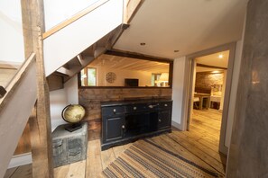 Stairs and through to living area