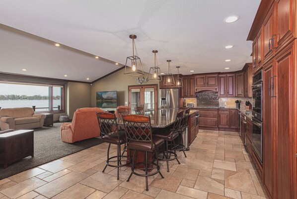 Kitchen and dinning area.
