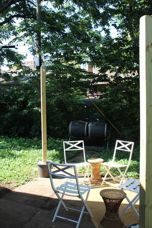 Dine outside, read, or simply relax and listen to the diverse sounds of birds