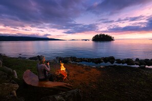 Enjoy stunning views from your private beach.