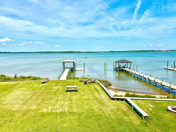 Walk that floating dock out and anchor it to the buoy. Its a great time.