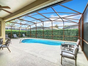 Covered Patio and Pool - Lovely Covered Patio area for outdoor dining with private pool