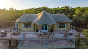 Kick back and relax on Hillside Retreat's deck hammock