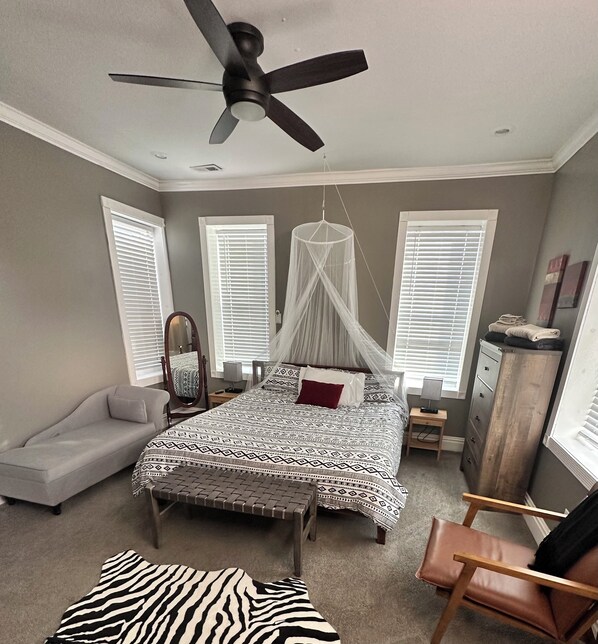 New chaise lounge (left) for child too big for the crib