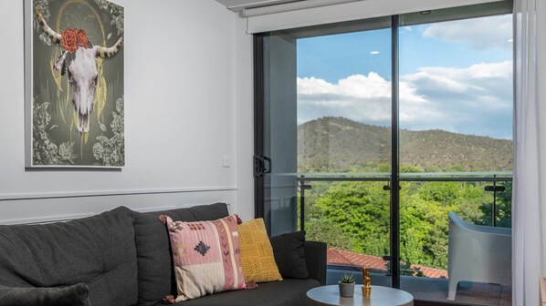 Living area with views of Mt Ainsley