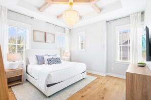 Bedroom #3 features a king bed, ensuite, walk-in closet and smart tv.