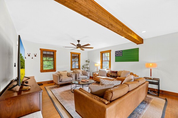 Living room perfect for entertaining.