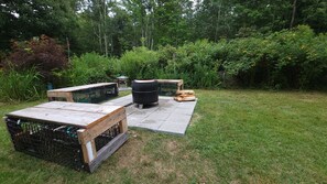 Make a fire, have a seat on our lobster trap benches and make some smores