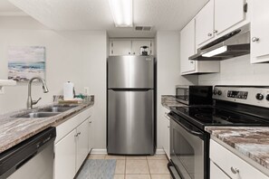 The kitchen is fully stocked with everything you need for those nights you'd rather cook in.