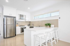 Kitchen + NESPRESSO Coffee Machine + Breakfast Bar & Stools