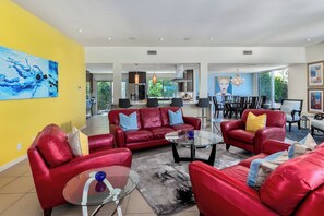 Plush red furnishings