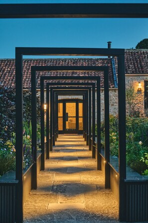 The outdoor space at The Cowshed, Somerset
