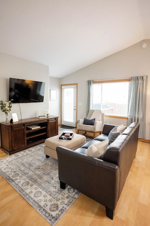 Welcome to your home away from home! Gather in the cozy living room.