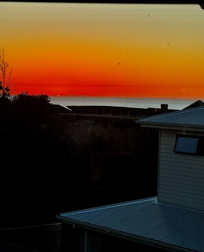Sunset view from kitchen