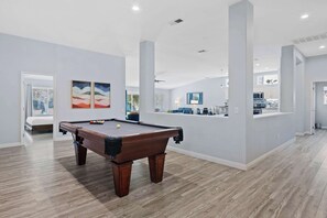 Pool table for guest use