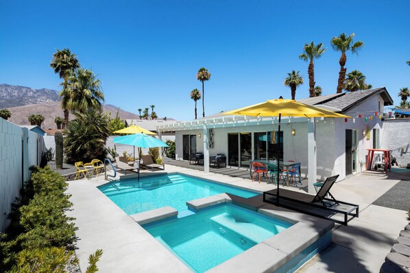Make a splash in the sparkling saltwater pool
