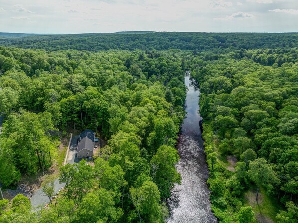 Arial view of the beautiful Lehigh River and proximity of our home! 