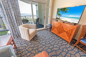 Large Living Area with Views of the Ocean, Beautifully Decorated