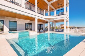 Private Furnished Deck with Heated Pool