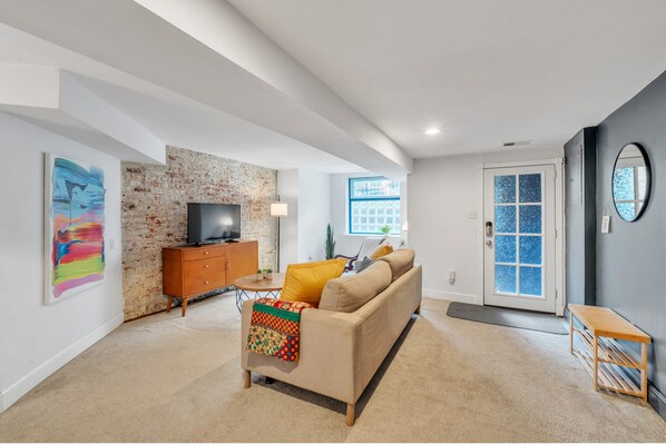 living room and entryway