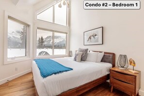Gorgeous king bedroom with sensational mountain views