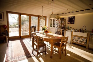 Spacious kitchen and dining area. Very well appointed.