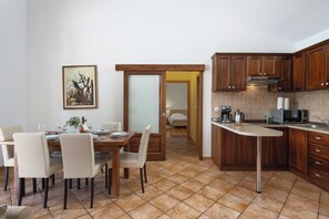 Kitchen and dining area
